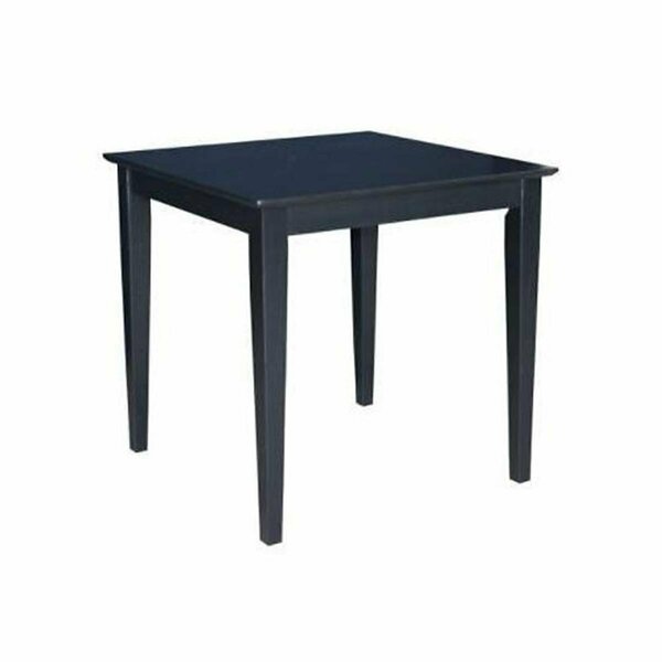 Fine-Line Solid Wood Top Table - Shaker Legs, Black FI3535166
